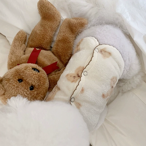 Собачья одежда Тедди Бишон Медведь Померанский Шнаузер маленький щенок Pet Pet Cat 2023 Осенний и Зимний Новый Бархатный жилет