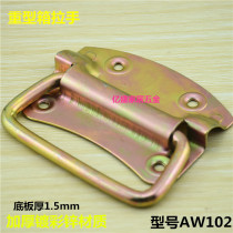 Heavy duty plated wooden box ring handle Industrial equipment box handle Iron weldable handle Toolbox folding handle