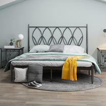 Modern minimal minimal bed minimal 1 8 m bed in Light luxury Princess iron bed