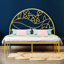 Modern minimalist environmentally friendly Nord Europeans net red bed Light luxury bed Golden double bed Large fish beds