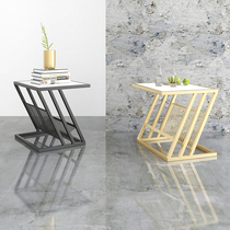 Nordic Light Lavish Iron Art Bed Head Cabinet Living-room Sofa Marble Edge A Few Corners A Few Small Tea Table Corner Cabinet Containing Cabinet