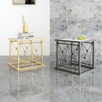 Nordic Sofa Marble Edge A Few Corners A Few Small Tea Table Corner Cabinet Light Lavish Iron Art Double Bed Head Cabinet Containing Living Room