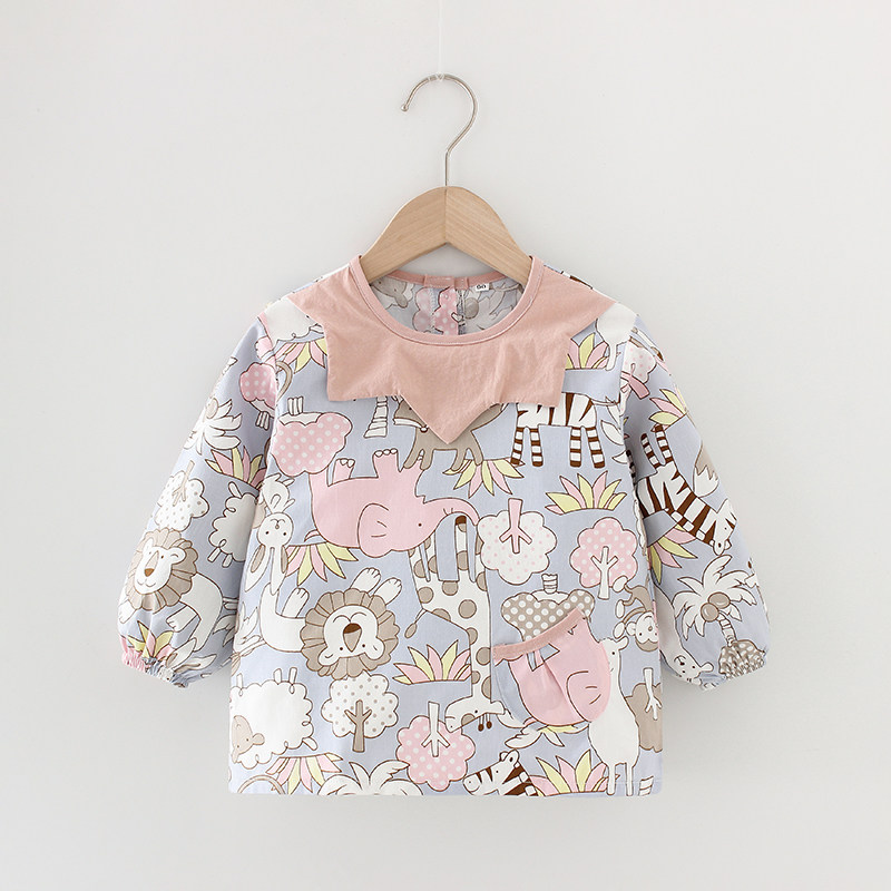 Baby Baby Hood Clothes Autumn Winter Outwear Foreign Pie Cute New Female Baby Princess Waterproof Winter Apron Children's Hood