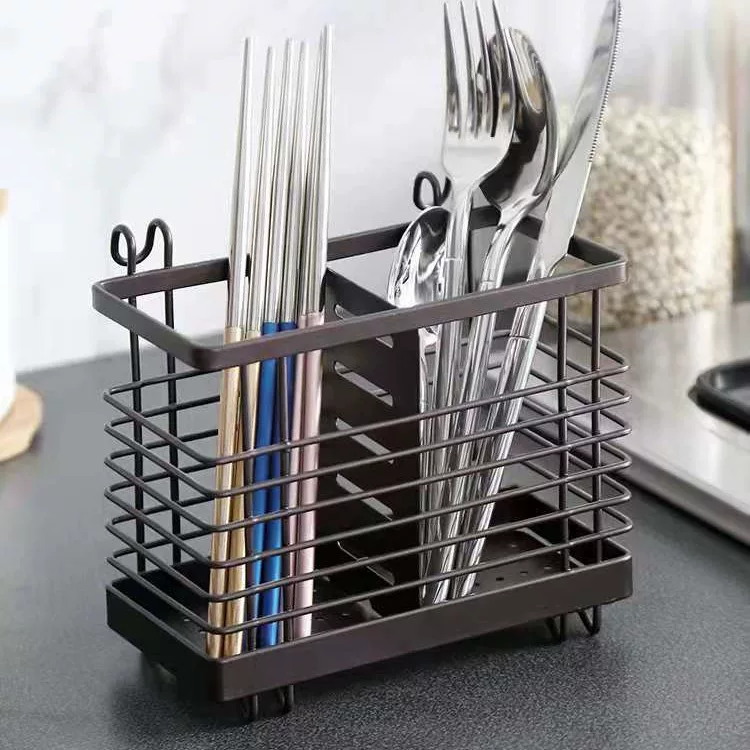 Sakura Show Square chopsticks tube countertop can hang knife and fork tableware drain rack home kitchen storage rack