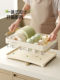 Kitchen Dish Rack Storage Shelf Organizer Box for Home Countertop Multifunctional Draining Rack for Bowls and Chopsticks