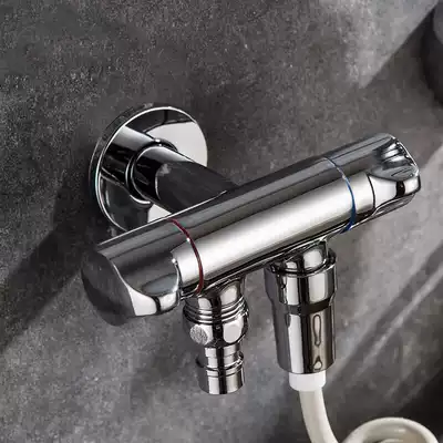 Copper one inlet and two outlets three a water separator faucet extension tee yi fen er a three cigarette stainless steel angle valve