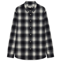 TeenieWeenie Bear Mens Plaid Shirt 2024 Autumn New College Retro Trendy Cotton Top