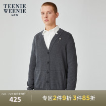 TeenieWeenie bear mens Korean version of the wild fashion V-neck cardigan 2021 spring new mens sweater