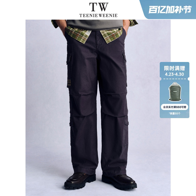 [Celebrity Style] Teenieweenie Men's American Retro Workwear Washed Straight-Leg Jeans