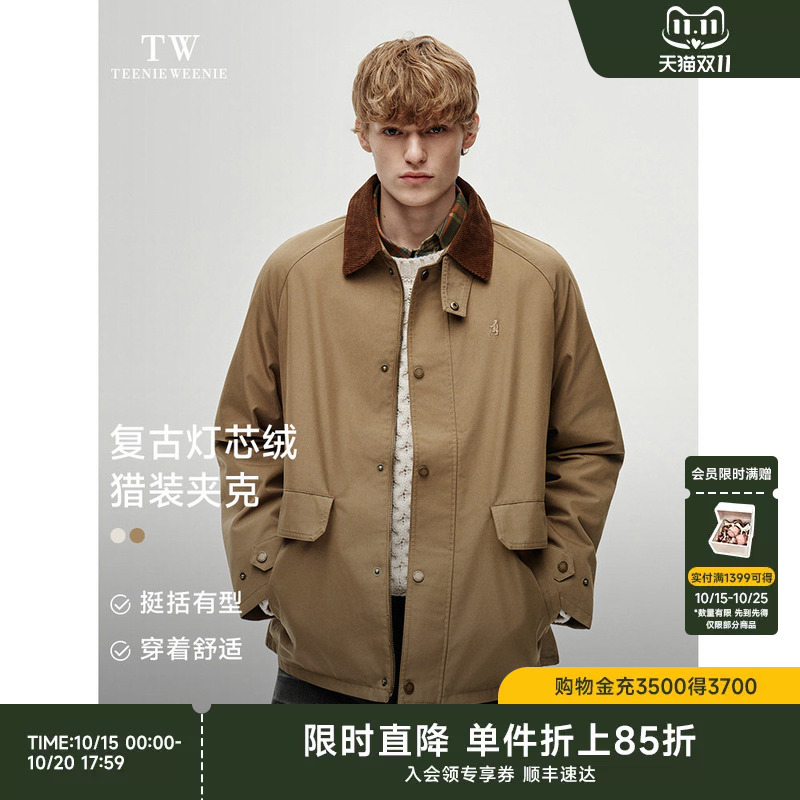 Teenieweenie Men's Jacket Autumn New Detroit Melard Corduroy Lapel Top