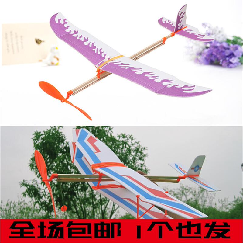 Assembling Glide Plane Models, Single-Wing and Double-Wing Rubber Band Powered Airplanes, Educational Foam Assembly for College Student Competitions