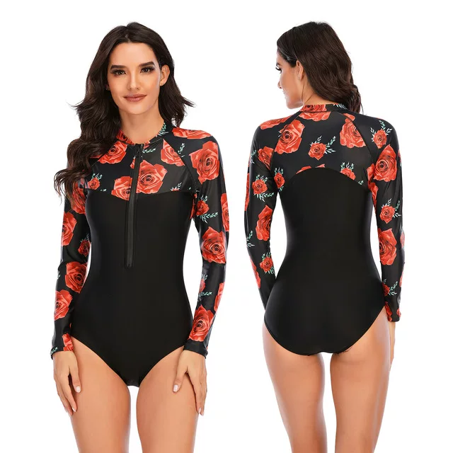 Сексуальные плавки Rashguard длинный рукав купальник для женщин монокостюм Swi