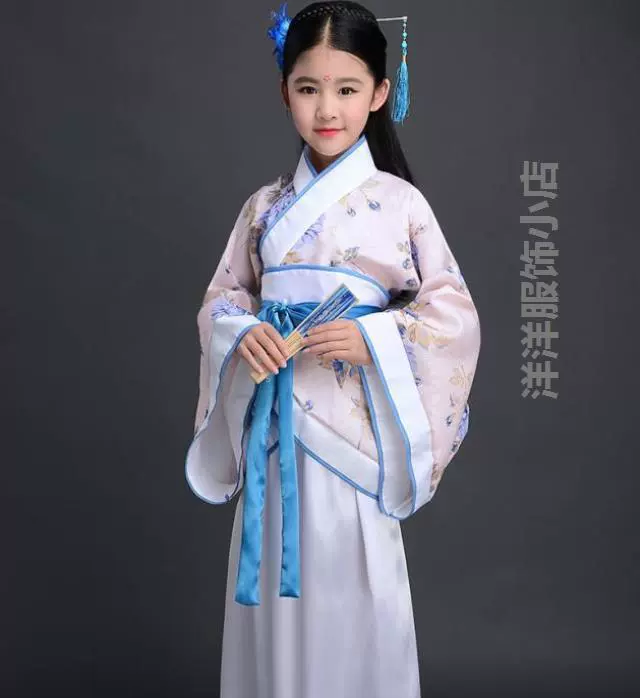 Siêu tiên quốc phong bình minh xuân hồng. Hanfu nữ phong cách Trung Quốc yếu tố Han cho trẻ em trang phục cổ điển cô gái trình diễn - Trang phục