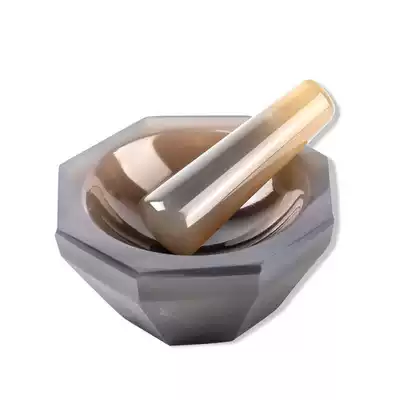 Natural Agate Bowl inside diameter 40mm50mm non-impurity agate mortar containing grinding Rod Agate Bowl