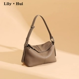 Сумка через плечо, сумка подмышку, сумка на одно плечо, подушка, из натуральной кожи, премиум класс