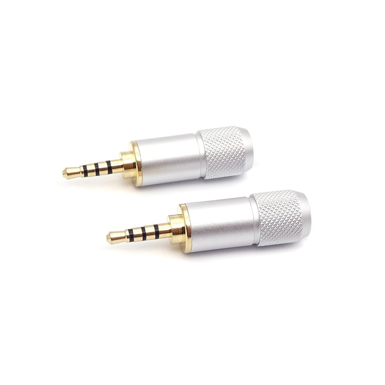 Fever-grade 2 5MM plug DIY straight plug four-section 2 5 balanced headphone upgrade line plug knurling