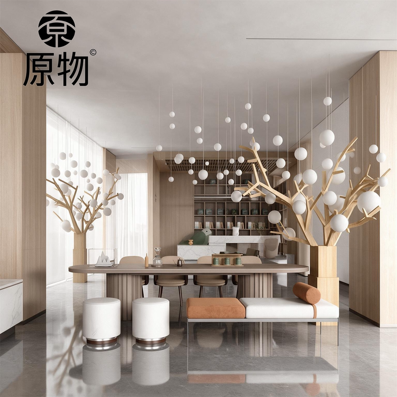 Library Reading Table, Cafe Reading Table, Modern Light Luxury Hotel Lobby Leisure Area, Mezzanine Conference Table