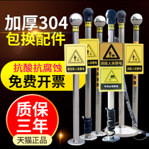 Human body electrostatic releaser industrial explosion-proof touch releaser column ball acousto-optic voice alarm electrostatic eliminator