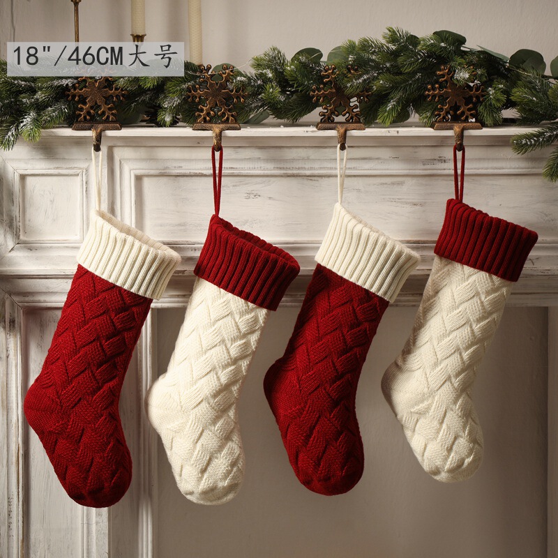 Color-Blocked Christmas Socks, Christmas Decoration Gift Bags, Knitted Woolen Mats, Christmas Socks, Christmas Decoration Gift Bags Color-Blocked Christmas Socks, Christmas Decoration Gift Bags, Knitted Woolen Mats, Christmas Socks, Christmas Decoration Gift Bags