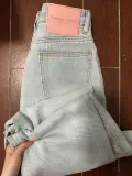 Весенние джинсы, приталенные светлые штаны для отдыха, высокая талия, оверсайз, свободный прямой крой
