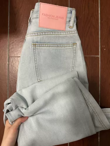 Весенние джинсы, приталенные светлые штаны для отдыха, высокая талия, оверсайз, свободный прямой крой