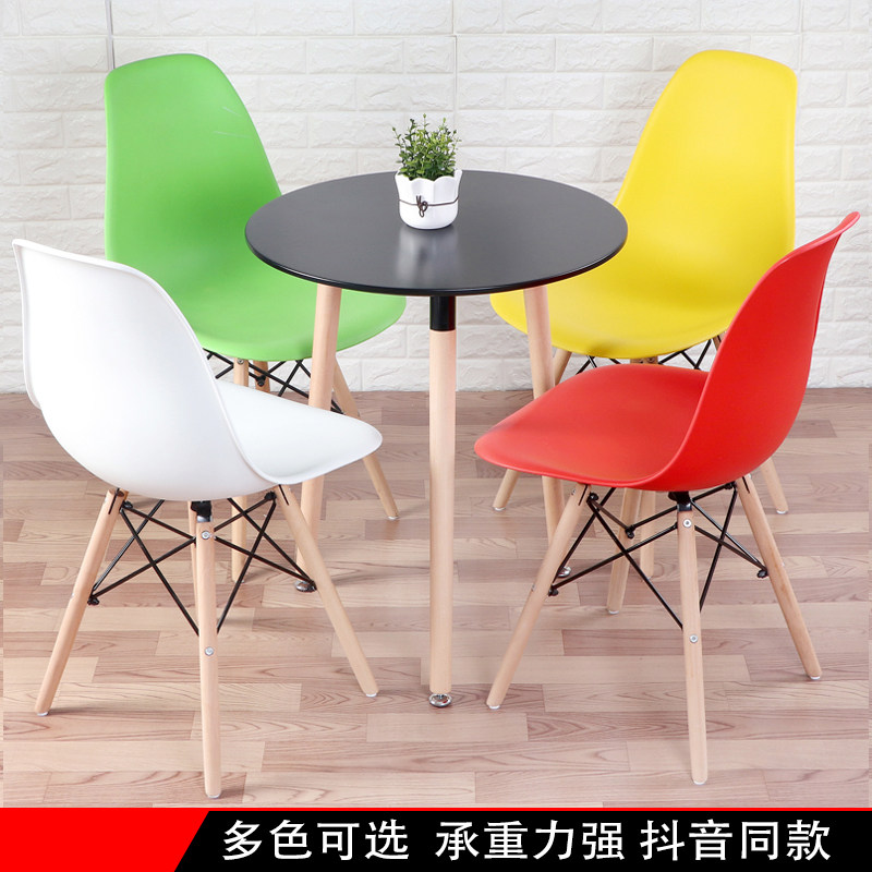 Ims in talks for table and chairs combination minimalist personality creativity One table Four chair rest area reception chair Nordic dining table and chairs