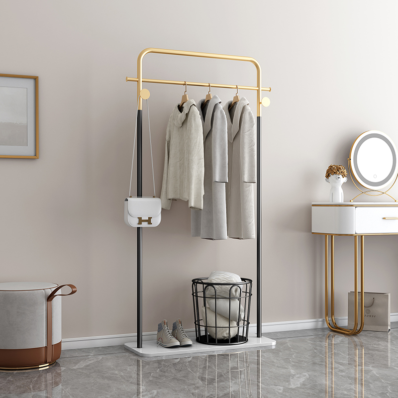 Nordic home upright light lavish clothes hanger floor bedroom minimalist modern clothes hat rack room net red clothes rack