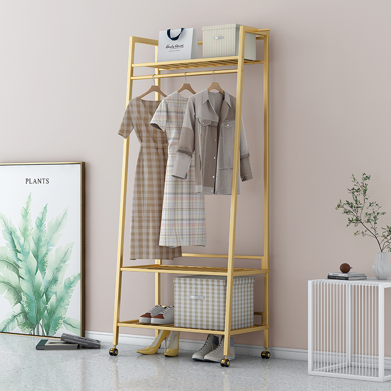 Home room vertical mobile hanger floor-to-ceiling bedroom net red light luxury coat rack living room clothes rack