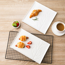 Baking ceramic plate creative sasab plate Western dinner plate cake Western plate Japanese style plate sushi plate hot sale