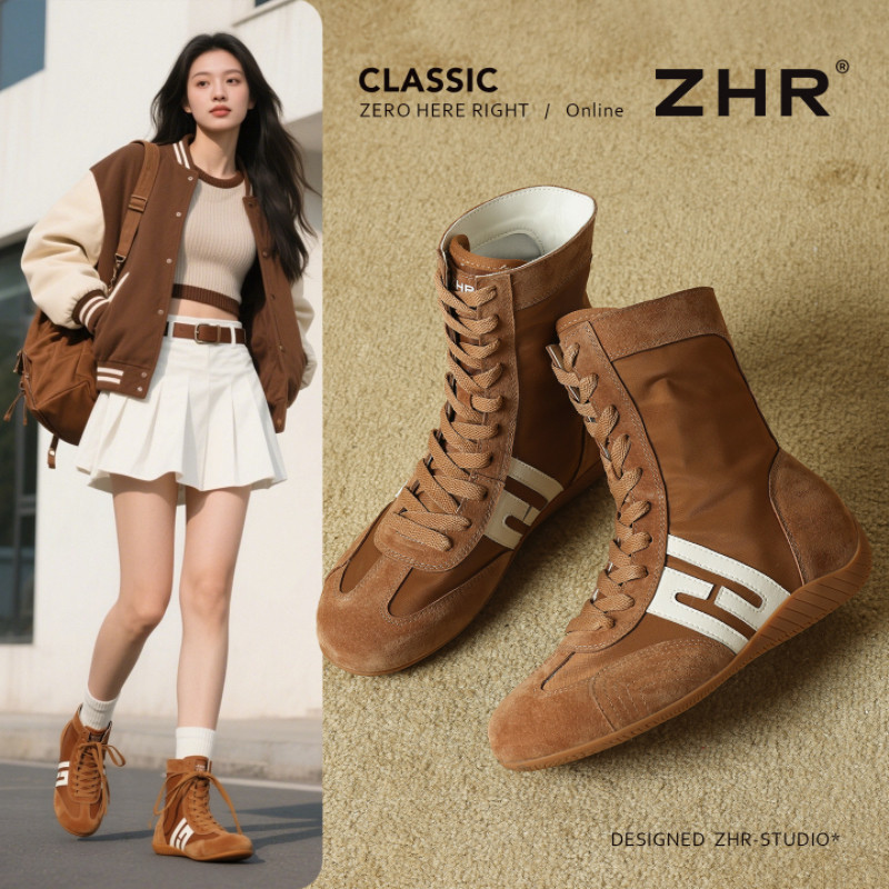 ZHR女秋冬加绒保暖雪地短靴