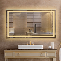 Smart bathroom mirror LED with lamp bathroom mirror wall-mounted defogging magnifier cosmetic mirror bathroom toilet mirror