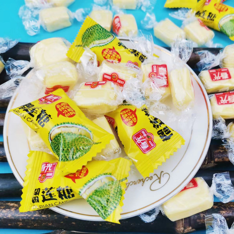 Hainan Chunguang Durian Hard Candy Milk Candy 250g 500g Bulk Coconut Juice Milk Candy Hard Candy Leisure Snack
