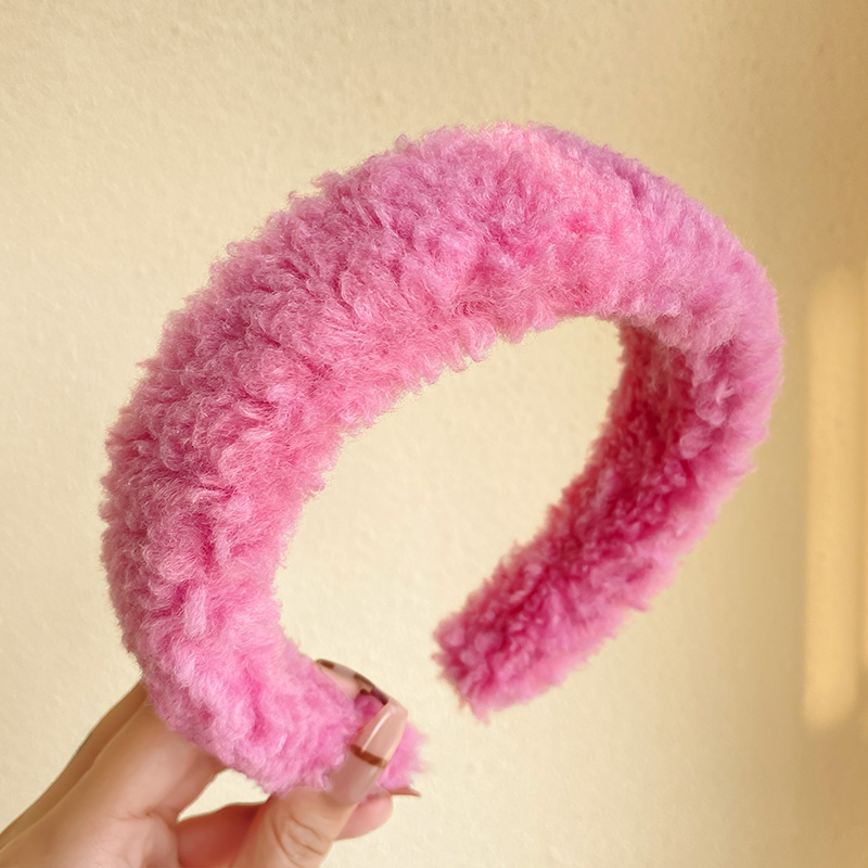 images 5:High-level lamb hair hoop shampoo face-washed head hoop high skull head anti-skid blade card new hair tie in 2022