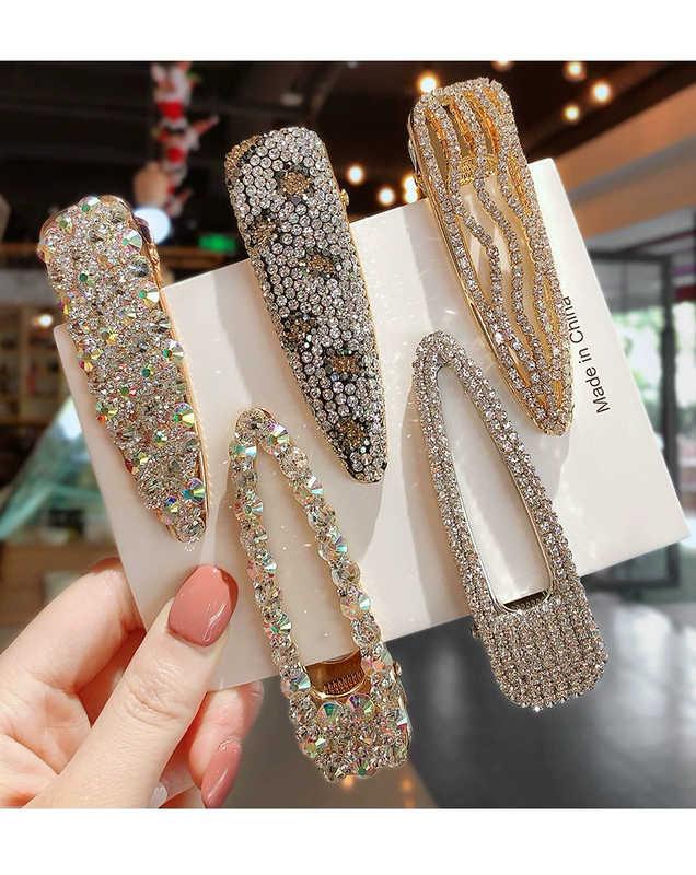 Công nghiệp nặng rhinestone Hàn Quốc ban hành Carson loạt cô gái mũ đỏ cạnh clip clip ngọc trai tóc clip - Phụ kiện tóc