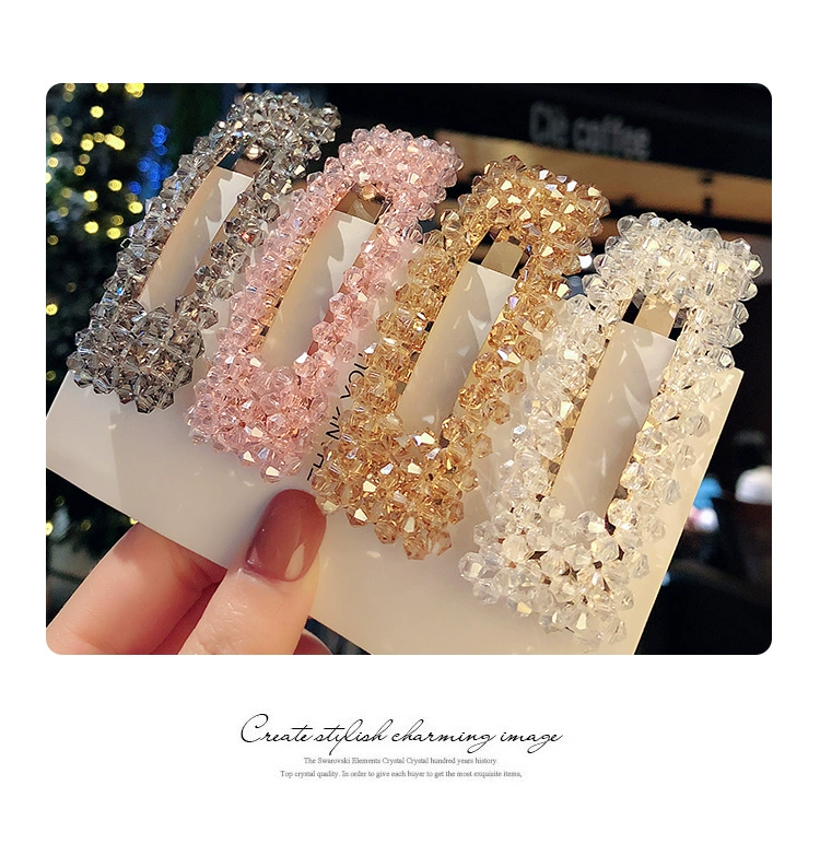 Hàn Quốc rhinestone clip clip nữ bb clip lại đầu tóc pha lê clip đầu clip cô gái Mori cổ tích clip - Phụ kiện tóc