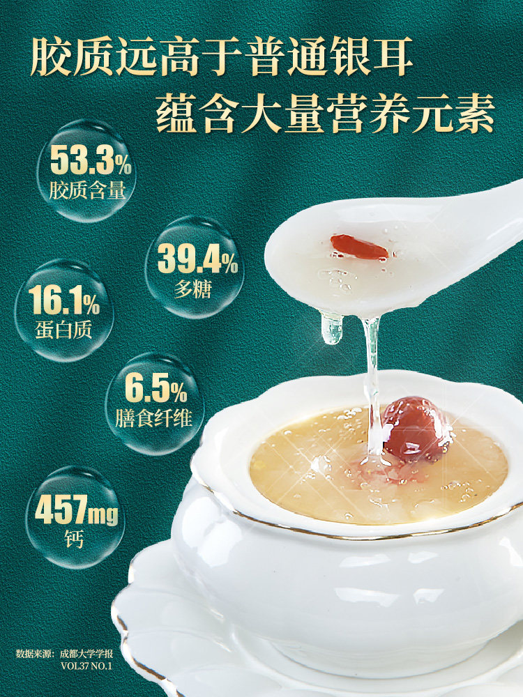 Naturally Premium Tongjiang Linden Wood White Fungus, First-Grade Dry Goods, Sulfur-Free, Sichuan White Fungus, Glutinous Fungus for Pregnant Women, Ugly Fungus, Snow Fungus