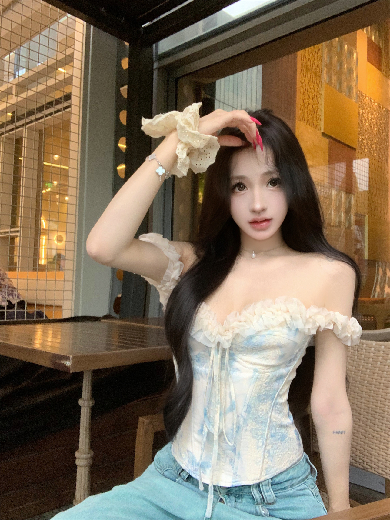 Canotta a tubo in rete patchwork Pure Desire Style da donna, estiva, con reggiseno a spina di pesce, interno, top sexy per ragazze sexy, esterno_voghion.com