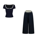 Черная клубника, футболка, комплект для отдыха, штаны, короткий рукав, облегающий крой, свободный крой