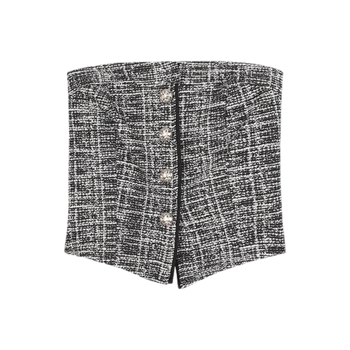 Плетеный топ без лямок, бюстгальтер-топ, майка топ, сексуальные короткие бретели, в стиле Шанель