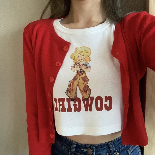 Короткий лонгслив, осенний кардиган, красный жилет, куртка, подходит для подростков, облегающий крой