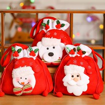 Christmas apple bag packaging Santa for children Christmas Eve gift wrapping box Creative plush handbag