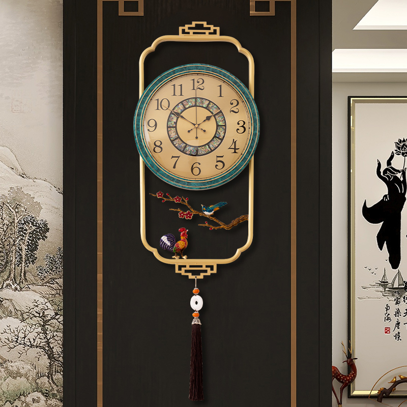 2021 new modern light luxury watches and watches Living room Fashion Atmosphere Home China Wind Hanging Wall Upscale Quartz Bells