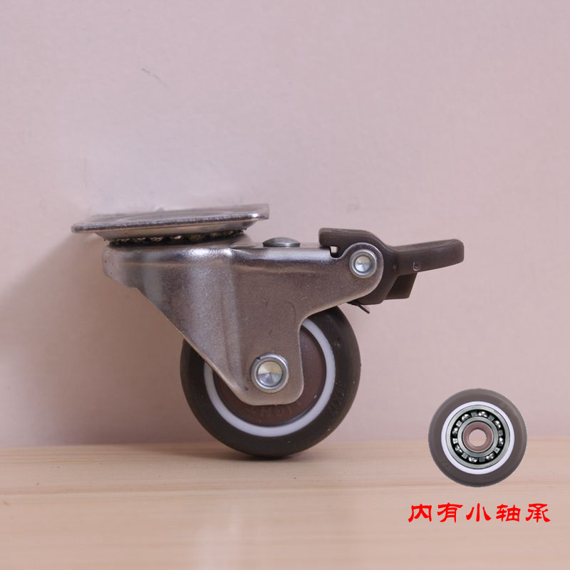 Flower pot tray accessories 1 5 inch universal wheel mute TPE rubber wheel does not damage the floor pulley 4 pack