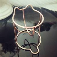 Розовая золотая кошачья яйцо кольцо