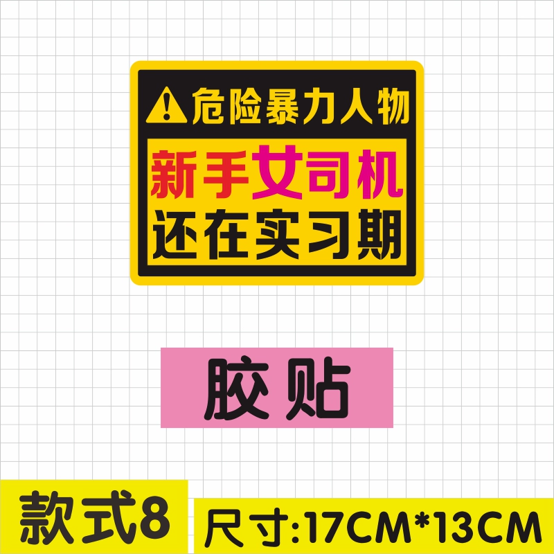 Miếng dán hộp số tay dành cho nữ tài xế mới tập đi đường miếng dán ô tô miếng dán nam châm miếng dán thực tập xe sẽ trượt miếng dán phản quang từ tính trên xe decal xe hơi 