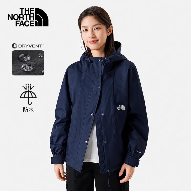 Thenorthface North Face Hard Shell Jacket Women's Spring and Summer Outdoor Hiking and Mountaineering Windproof, Waterproof and Breathable Jacket