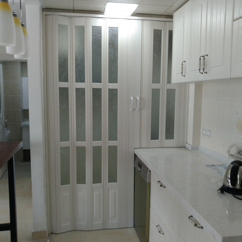 pvc folding shop door bedroom Makeup Room Bath room Kitchen Door Curtain Balcony Living Room Folding sliding door