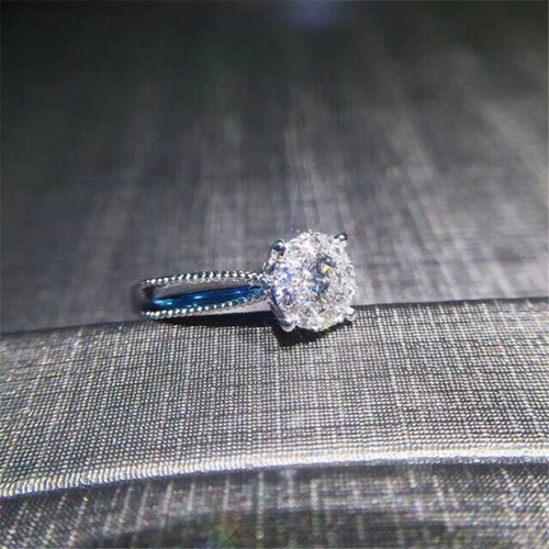 俪萌珠宝 Бриллиантовое обручальное кольцо, золото 750 пробы, 1 карат