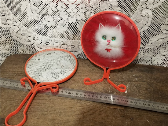 80s MAKEUP MIRROR Mirrors Cat Red-Taobao