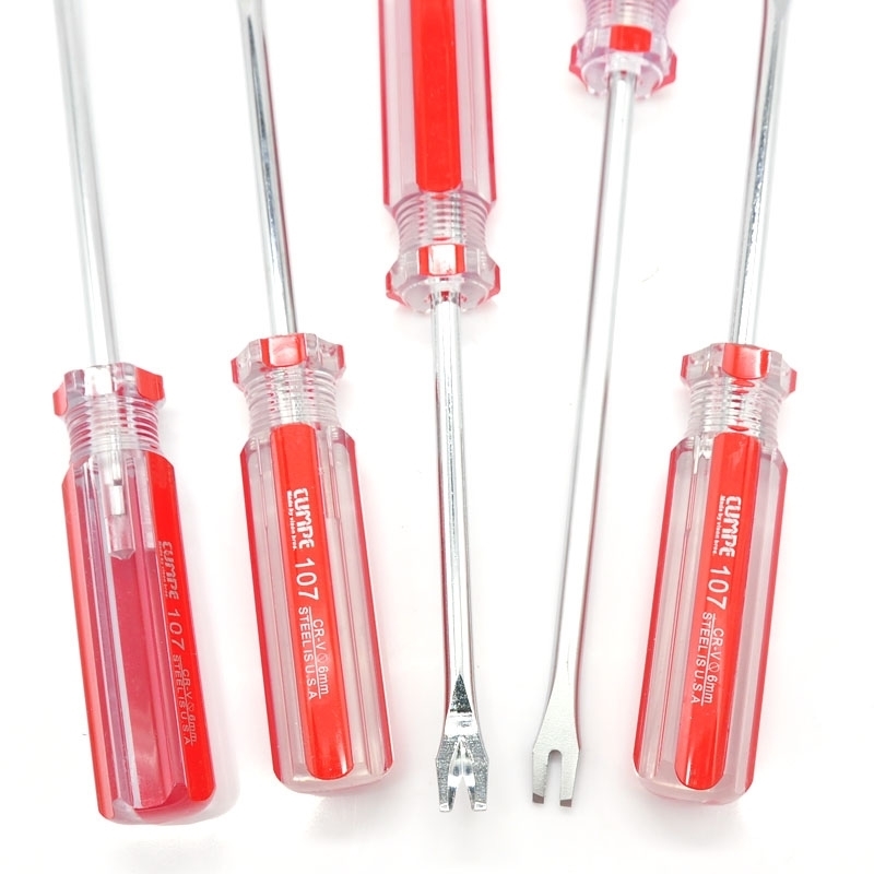 Screwdriver tool to pick up nails to pull nails, manual u-shaped screwdriver, groove fork opening rivet word